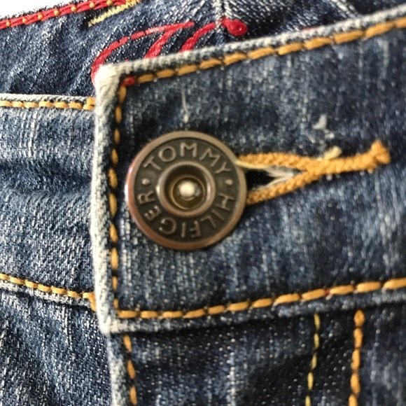 Tommy Hilfiger Hope Jeans Straight Mid-Rise Blue Denim Medium Wash Y2K Size 2 - Picture 6 of 16